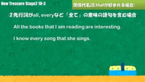 関係代名詞の手順: 1. 同一人物を見つける 2. 代名詞を関係代名詞に変える 3. 名詞の直後に節を置く